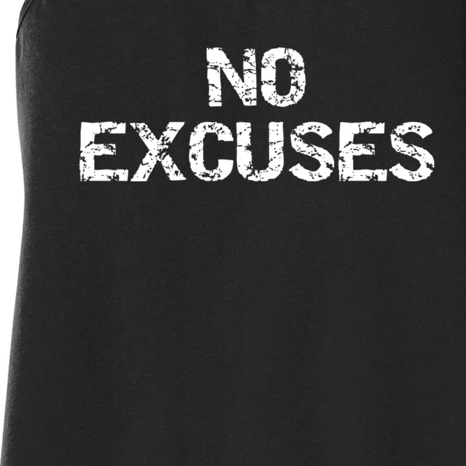 No Excuses Hoodie For Motivational Workout Women's Racerback Tank