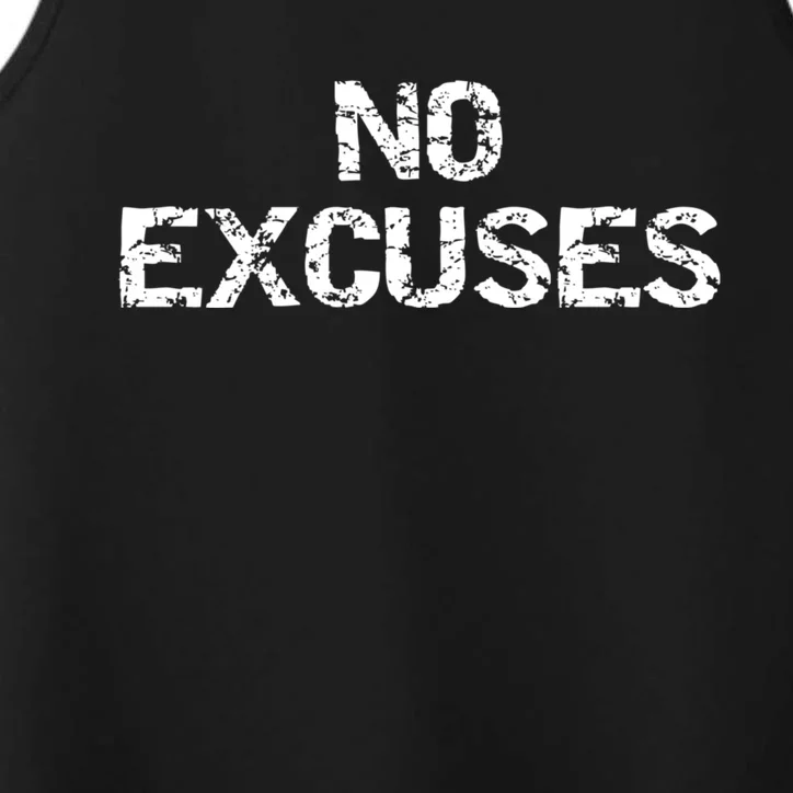 No Excuses Hoodie For Motivational Workout Performance Tank