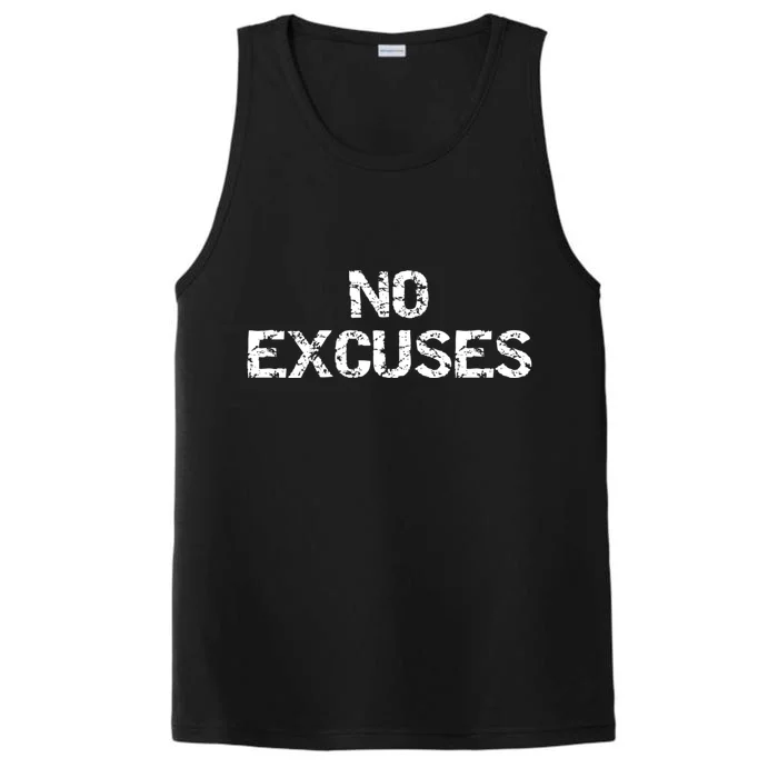 No Excuses Hoodie For Motivational Workout Performance Tank