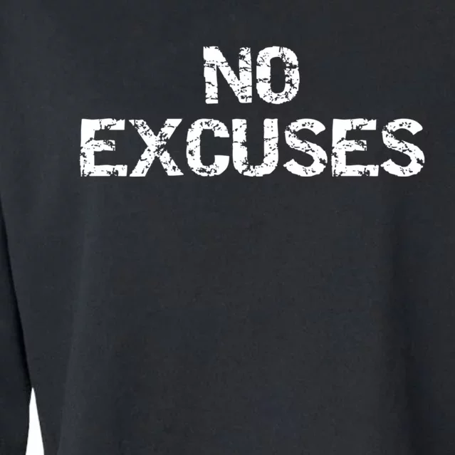 No Excuses Hoodie For Motivational Workout Cropped Pullover Crew