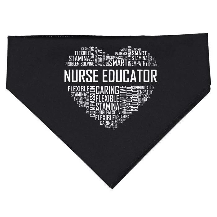 Nurse Educator Heart Nurse Educator Characteristics USA-Made Doggie Bandana