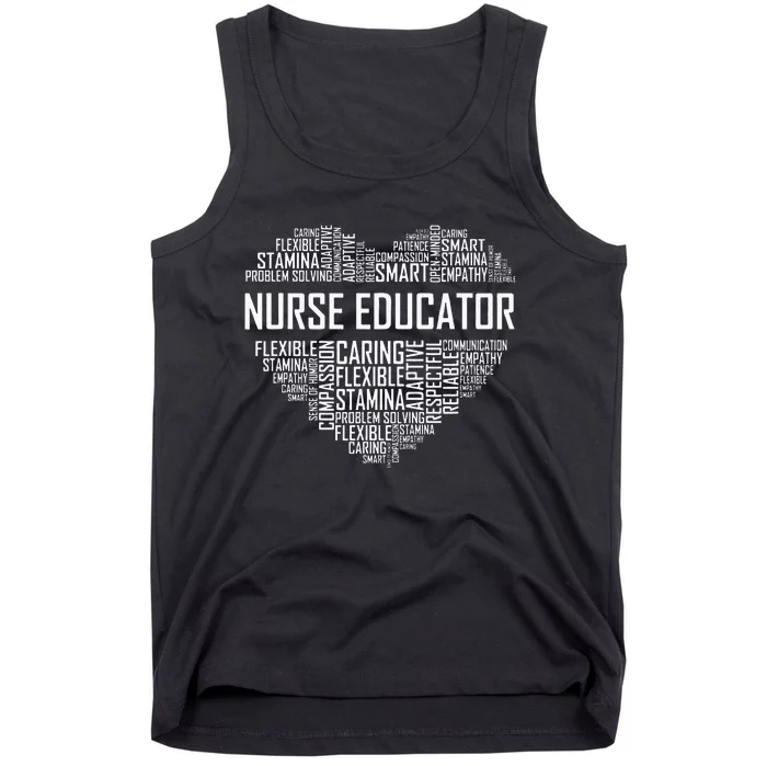 Nurse Educator Heart Nurse Educator Characteristics Tank Top