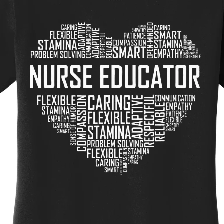 Nurse Educator Heart Nurse Educator Characteristics Women's T-Shirt