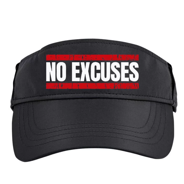 No Excuses Inspirational Saying Motivational Gym Workout Adult Drive Performance Visor