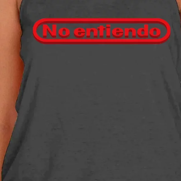 No Entiendo I Dont Understand Funny Spanish Women's Knotted Racerback Tank