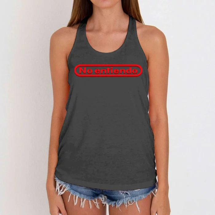 No Entiendo I Dont Understand Funny Spanish Women's Knotted Racerback Tank