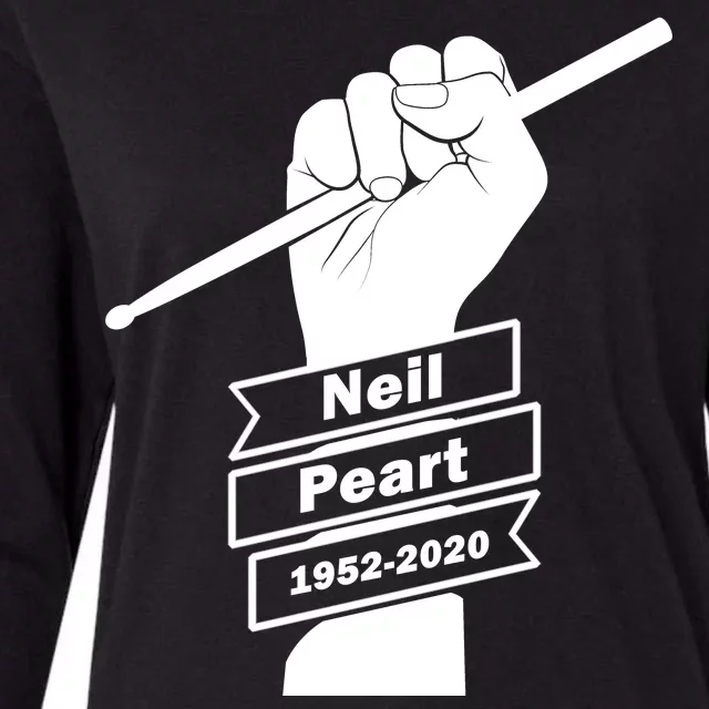 Neil Peart In Loving Memory Greatest Drummer Womens Cotton Relaxed Long Sleeve T-Shirt