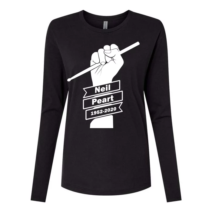 Neil Peart In Loving Memory Greatest Drummer Womens Cotton Relaxed Long Sleeve T-Shirt