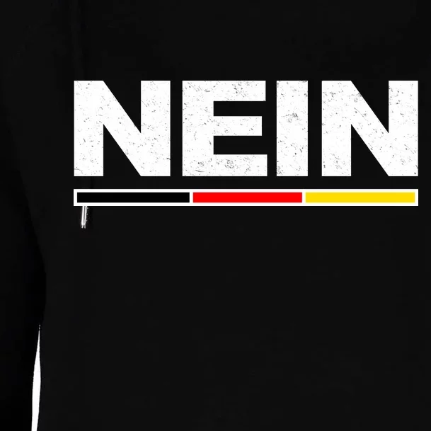 Nein German Funny Oktoberfest Womens Funnel Neck Pullover Hood