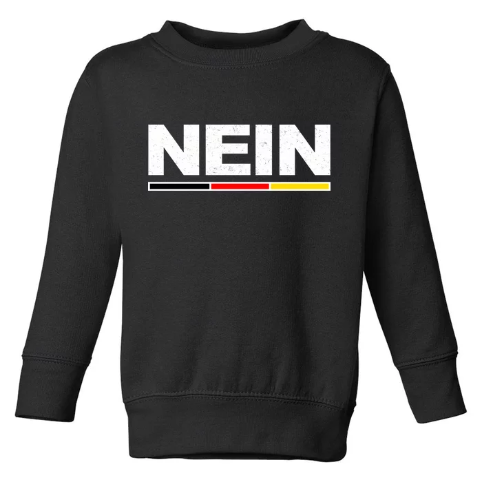 Nein German Funny Oktoberfest Toddler Sweatshirt