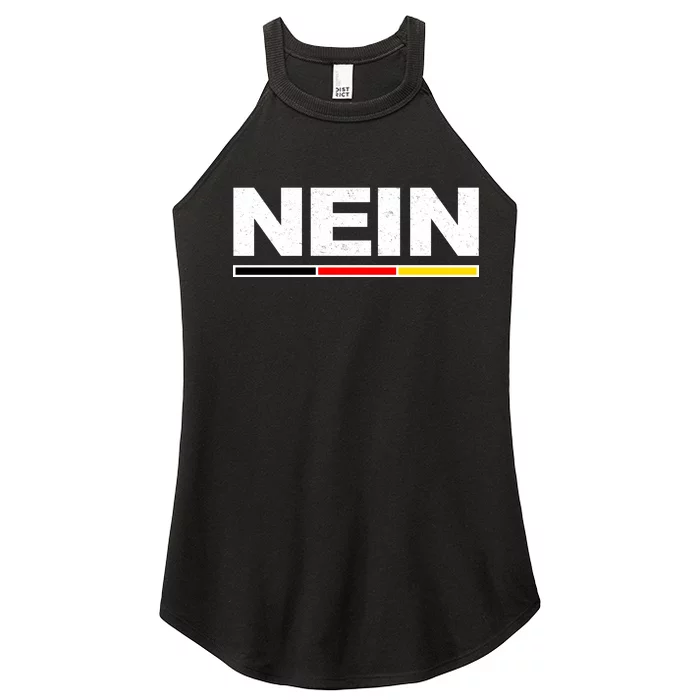 Nein German Funny Oktoberfest Women’s Perfect Tri Rocker Tank