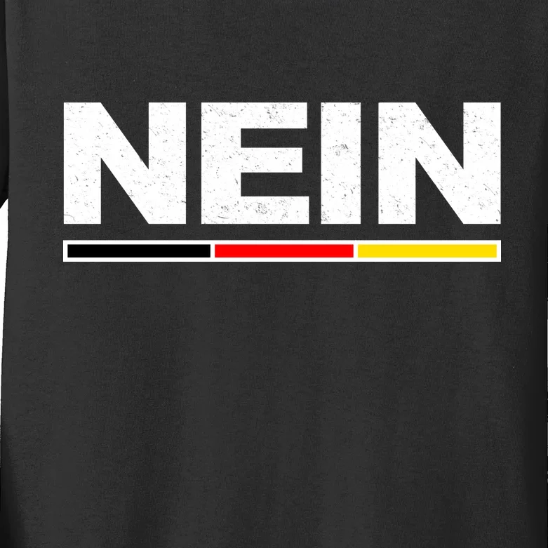 Nein German Funny Oktoberfest Kids Long Sleeve Shirt