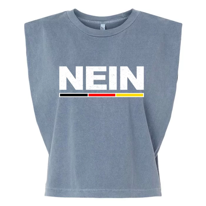 Nein German Funny Oktoberfest Garment-Dyed Women's Muscle Tee