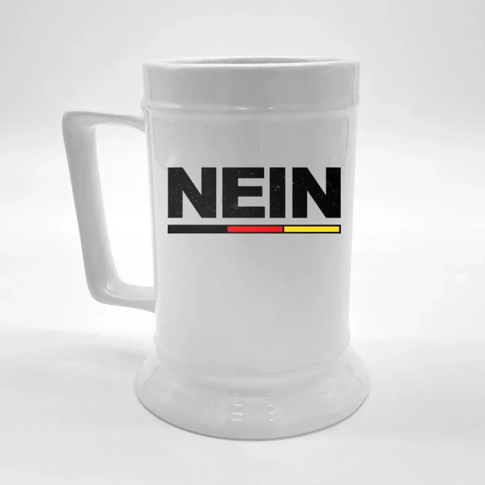 Nein German Funny Oktoberfest Front & Back Beer Stein