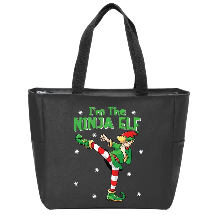 Ninja Elf Karate Taekwondo Martial Arts Mma Christmas Zip Tote Bag