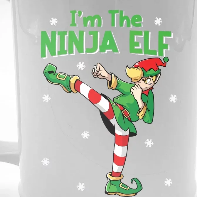 Ninja Elf Karate Taekwondo Martial Arts Mma Christmas Front & Back Beer Stein