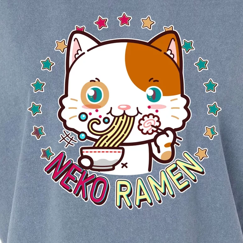 Neko Ramen Noodle Cat Garment-Dyed Women's Muscle Tee