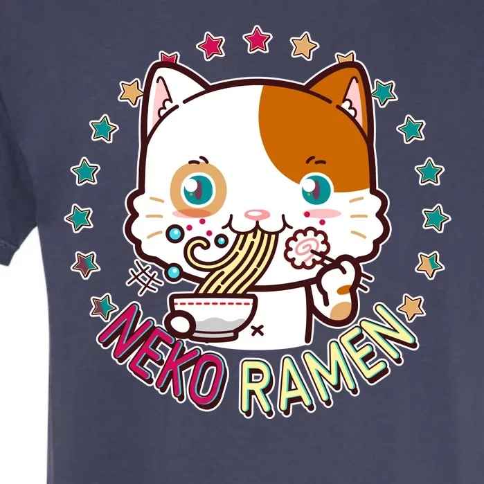 Neko Ramen Noodle Cat Garment-Dyed Heavyweight T-Shirt