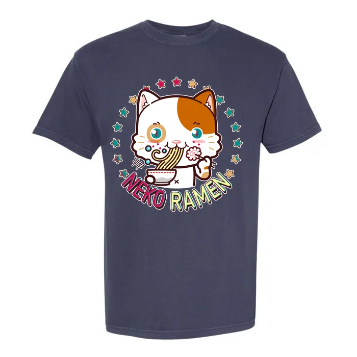 Neko Ramen Noodle Cat Garment-Dyed Heavyweight T-Shirt