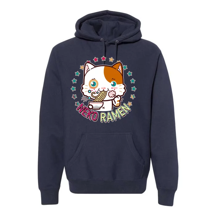 Neko Ramen Noodle Cat Premium Hoodie