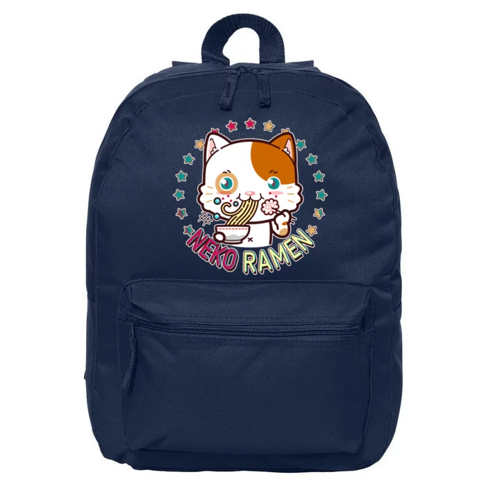 Neko Ramen Noodle Cat 16 in Basic Backpack