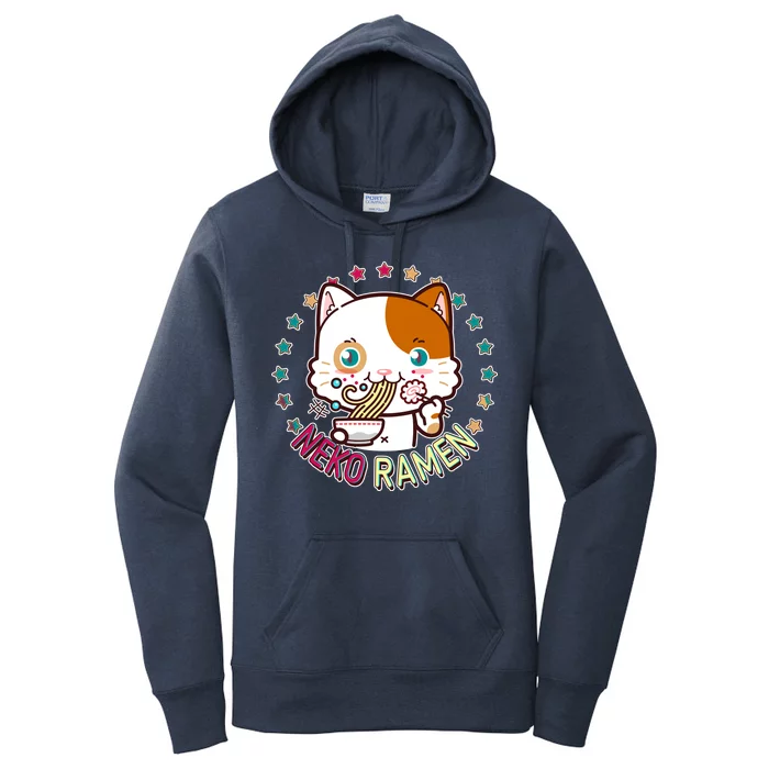 Neko Ramen Noodle Cat Women's Pullover Hoodie