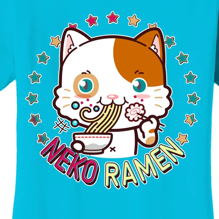 Neko Ramen Noodle Cat Women's T-Shirt