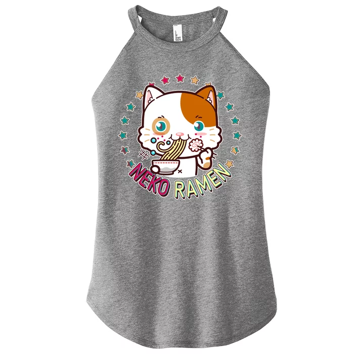 Neko Ramen Noodle Cat Women’s Perfect Tri Rocker Tank