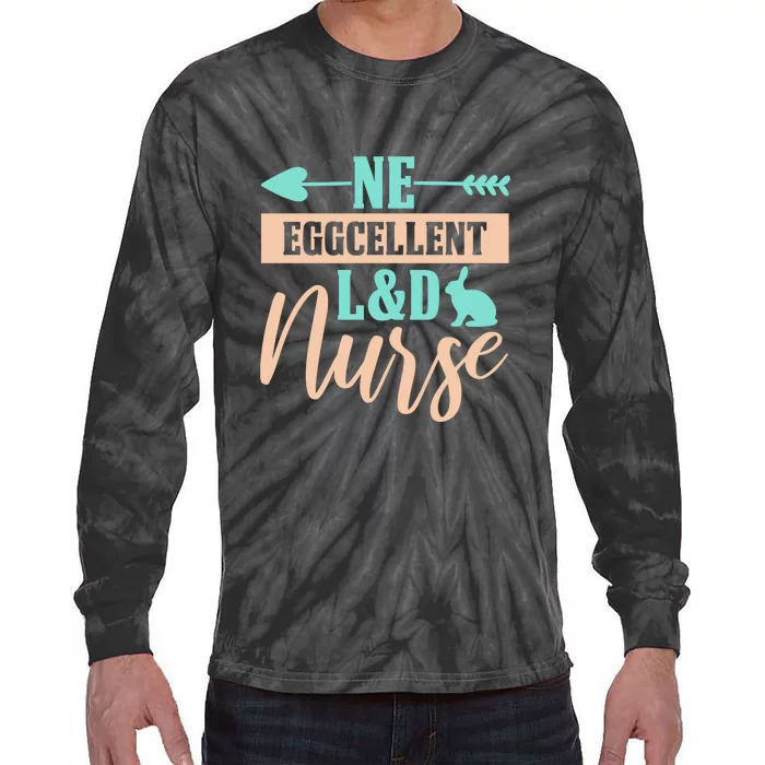 Ne Eggcellent L&d Nurse Labor Day Gift Tie-Dye Long Sleeve Shirt