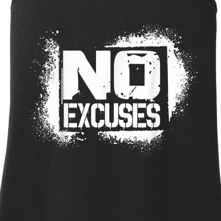 No Excuses Motivational Workout Motivational No Excuse Ladies Essential Tank