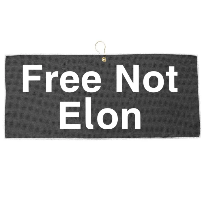 Not Elon Musk Free Not Elon Large Microfiber Waffle Golf Towel