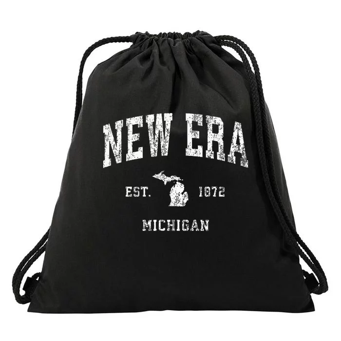 New Era Michigan MI Vintage Athletic Sports Drawstring Bag