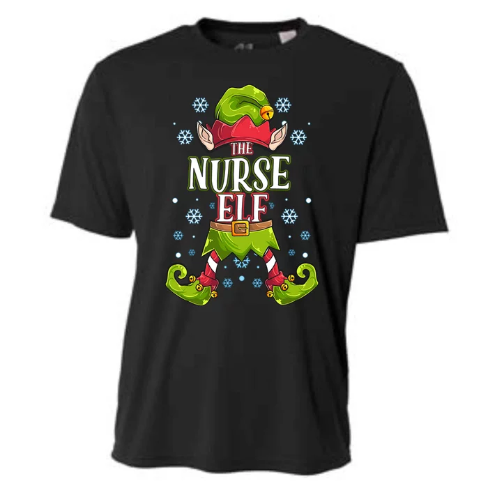 Nurse Elf Matching Family Group Christmas Party Gift Cooling Performance Crew T-Shirt