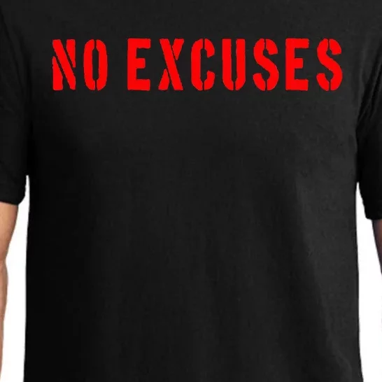 No Excuses Motivational Quote Pajama Set