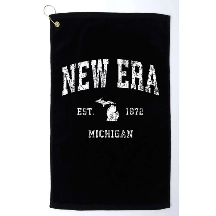 New Era Michigan MI Vintage Athletic Sports Platinum Collection Golf Towel