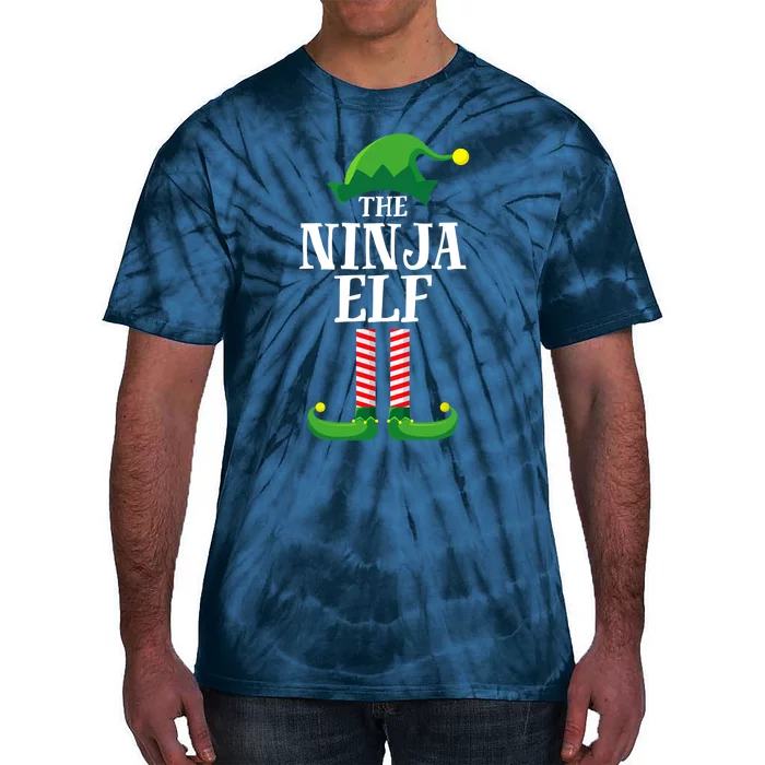 Ninja Elf Matching Family Group Christmas Party Tie-Dye T-Shirt