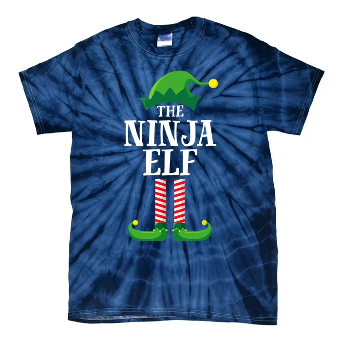 Ninja Elf Matching Family Group Christmas Party Tie-Dye T-Shirt