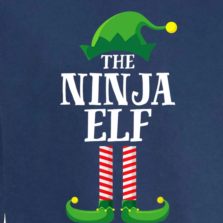 Ninja Elf Matching Family Group Christmas Party Garment-Dyed Sweatshirt