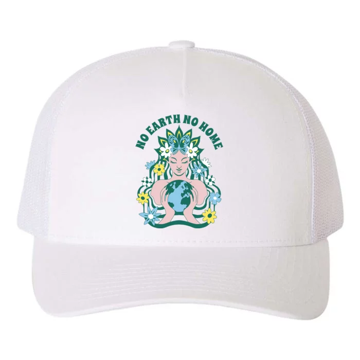 No Earth No Home Female Nature Yupoong Adult 5-Panel Trucker Hat