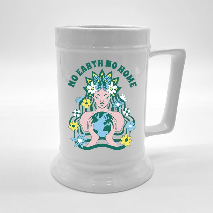 No Earth No Home Female Nature Front & Back Beer Stein