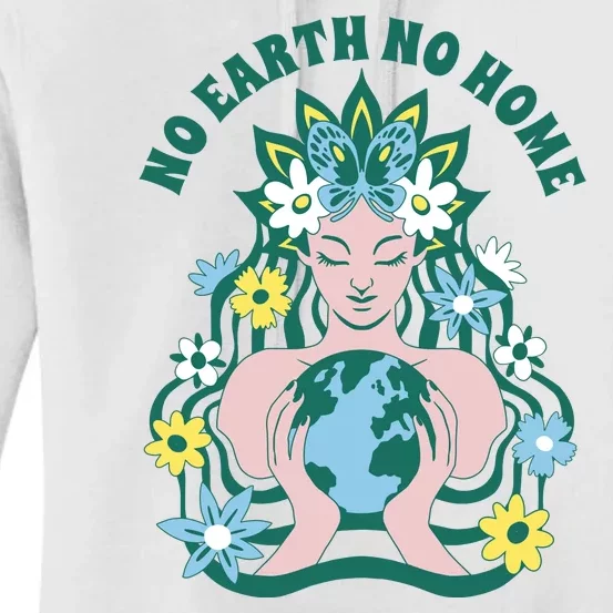 No Earth No Home Female Nature Women's Pullover Hoodie