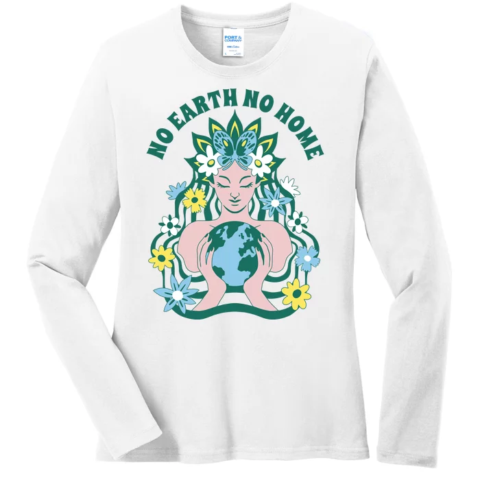 No Earth No Home Female Nature Ladies Long Sleeve Shirt