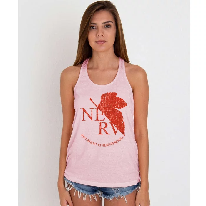 Nerv Evangelion Women's Knotted Racerback Tank