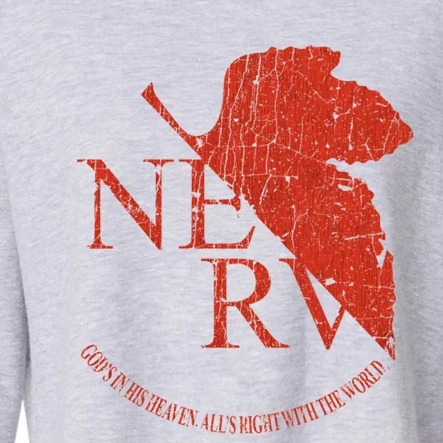 Nerv Evangelion Cropped Pullover Crew