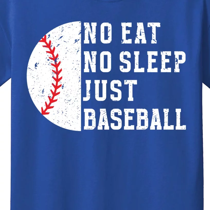 No Eat No Sleep Just Baseball Retro Funny Baseball Player Cute Gift Kids T-Shirt