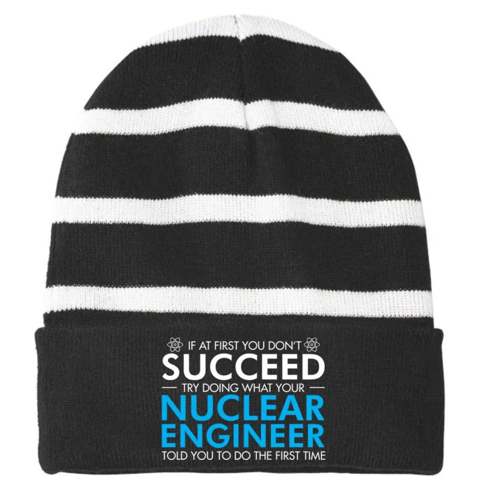 Nuclear Engineer Striped Beanie with Solid Band