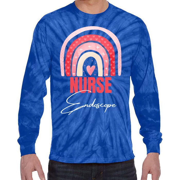 Nurse Endoscopy Nurse Endo Tech Colonoscopy Colon Anatomy Gift Tie-Dye Long Sleeve Shirt