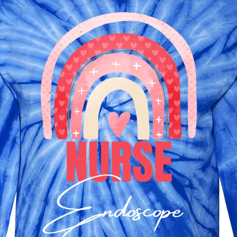 Nurse Endoscopy Nurse Endo Tech Colonoscopy Colon Anatomy Gift Tie-Dye Long Sleeve Shirt