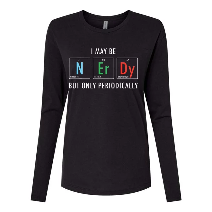 Nerdy Elements Nerd Science Atom Scientist Chemistry Chemist Womens Cotton Relaxed Long Sleeve T-Shirt