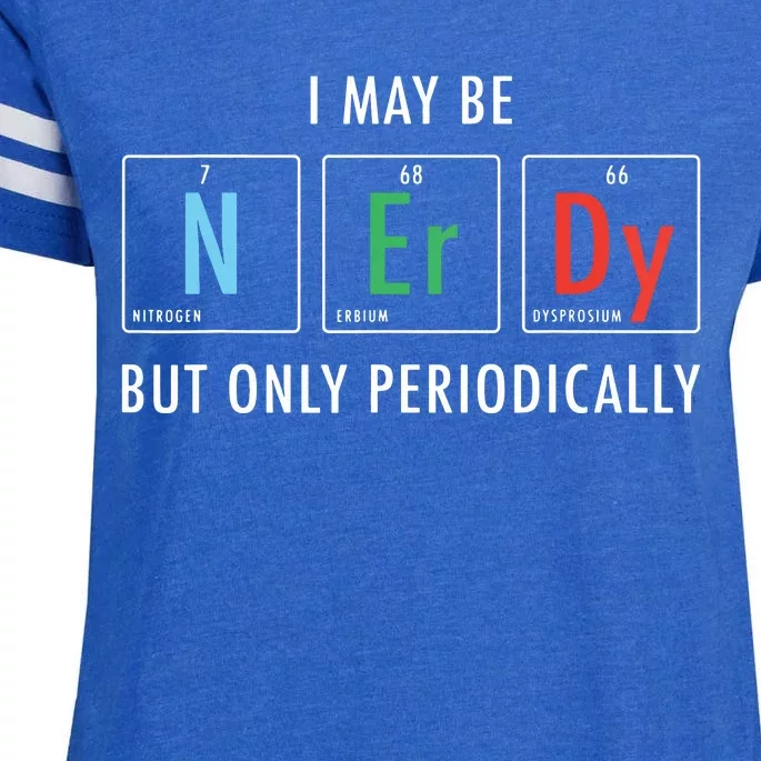 Nerdy Elements Nerd Science Atom Scientist Chemistry Chemist Enza Ladies Jersey Football T-Shirt